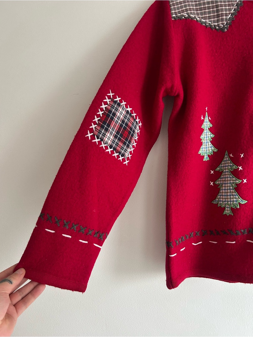 Vintage women’s wool camp theme zip up - Picture 4 of 12